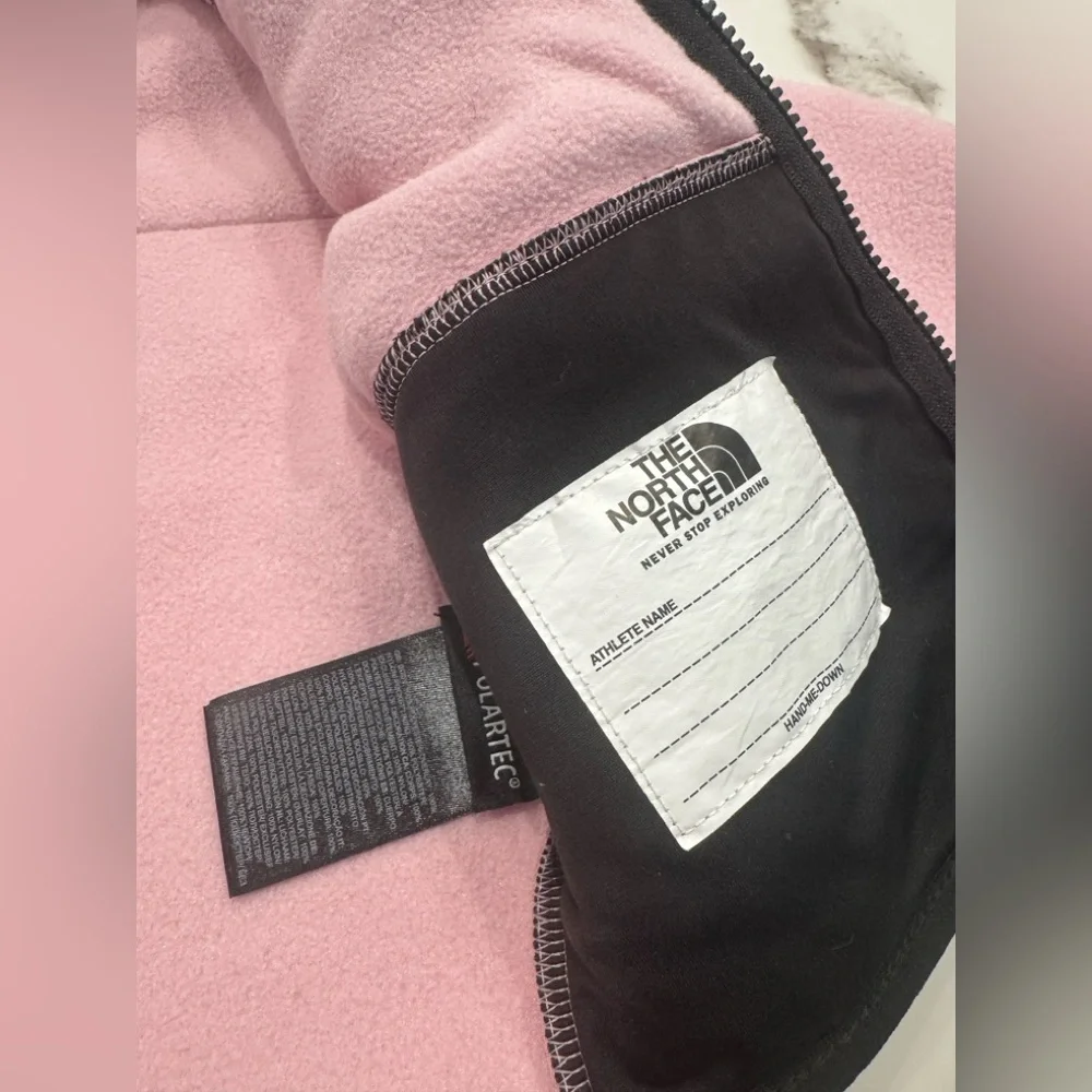 The North Face Toddler Denali Fleece Jacket Pink & Black Polartec 2T - Picture 8 of 9